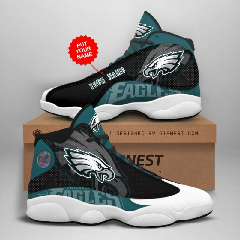 Philadelphia Eagles Custom Name JD13 Shoes V1