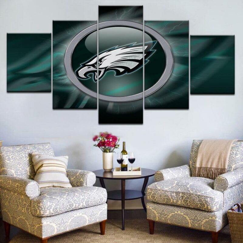 Philadelphia Eagles Football – 5 Panel Canvas Art Wall Decor