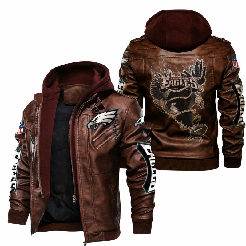 Philadelphia Eagles Leather Jacket For Big Fans