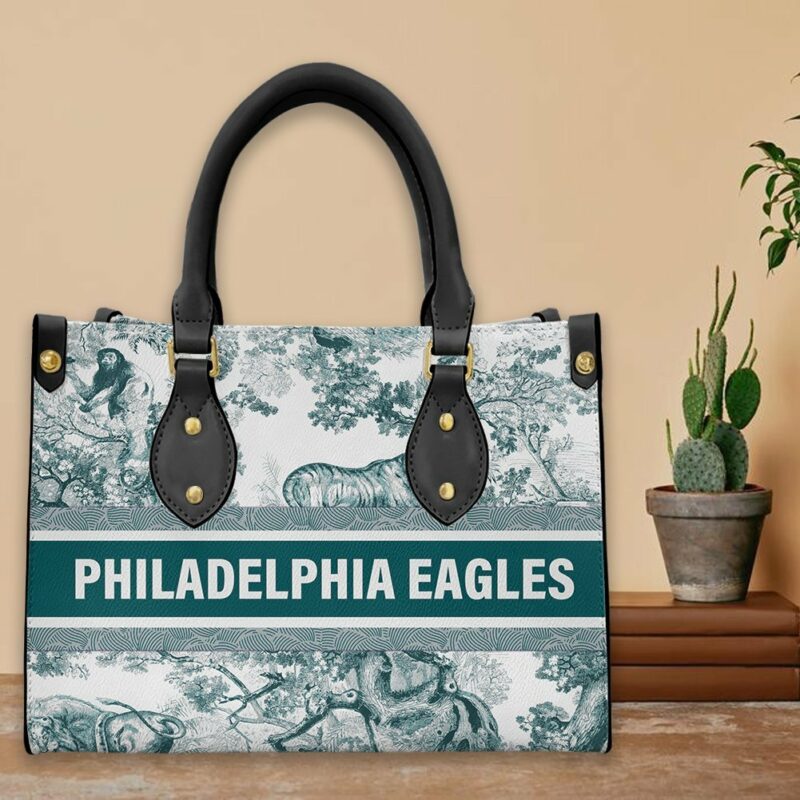 Philadelphia Eagles Personalized Leather Hand Bag BBLTHB458