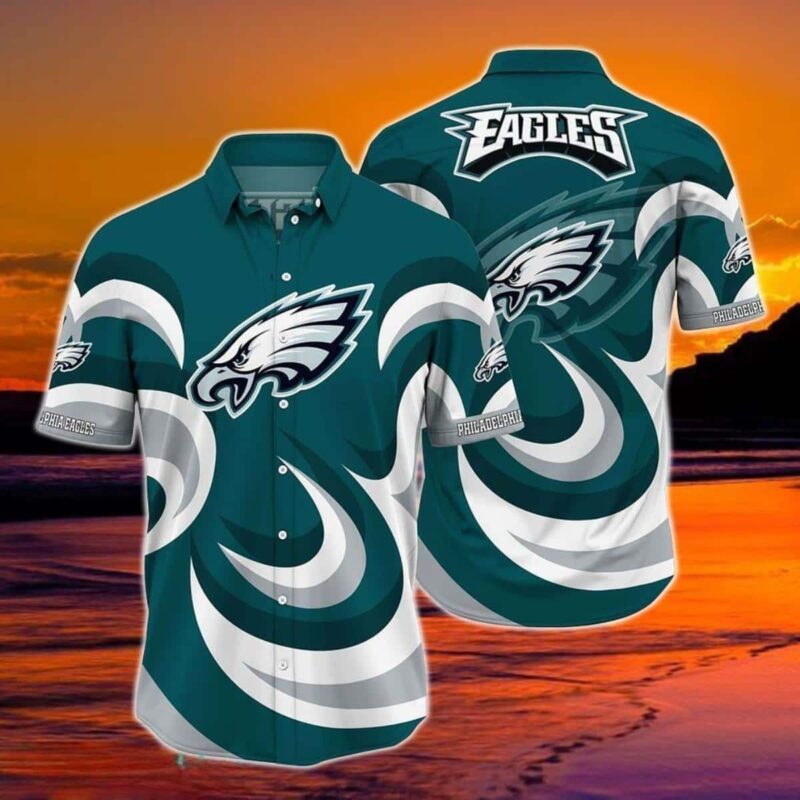 Philadelphia Eagles Swirling Victory Hawaiian Shirt - TeeAloha