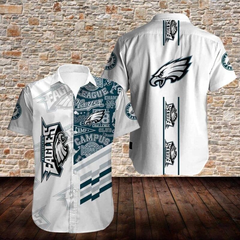 Philadelphia Eagles Vintage Vibes Hawaiian Shirt - TeeAloha