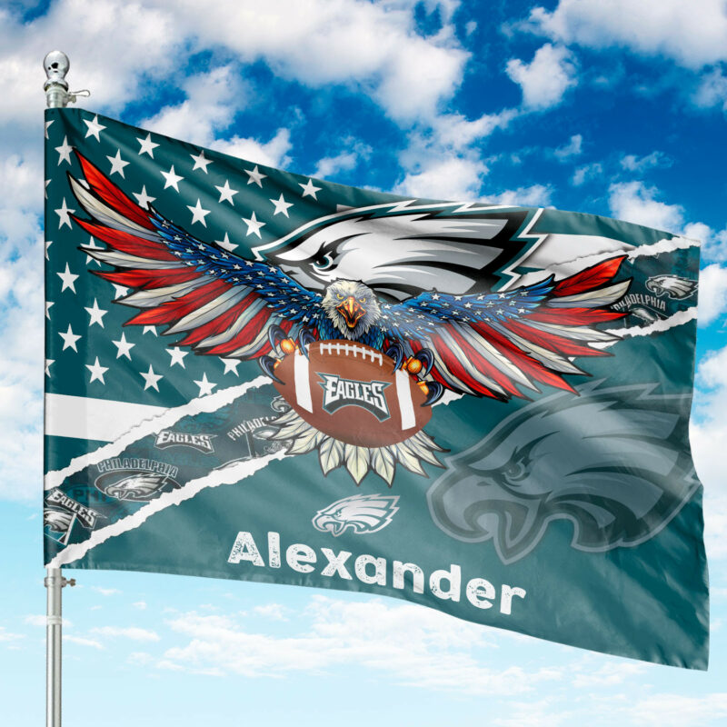 Sportswearmerch Philadelphia Eagles NFL Special Personalized Eagle Flag Gifts For Fans - Sportswearmerch