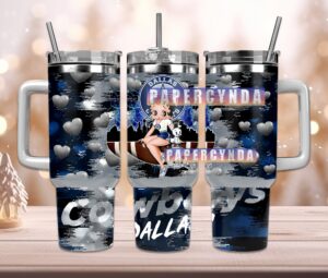 Dallas Cowboys Custom Stanley Cup 40 oz 30 oz Tumbler With Handle | StormMerch