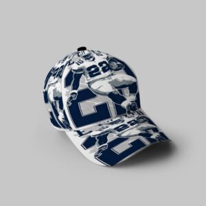 Dallas Cowboys E Smith Playing 3D Printing Baseball Cap Classic Hat - Potatoke
