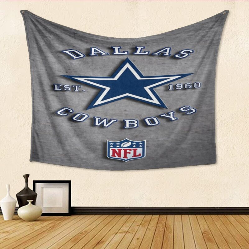 Dallas Cowboys EST 1960 Gray Gift For Fan 3D Full Printing Tapestry