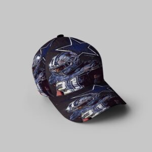 Dallas Cowboys Ezekiel Staning Under Rain 3D Printing Baseball Cap Classic Hat - Potatoke