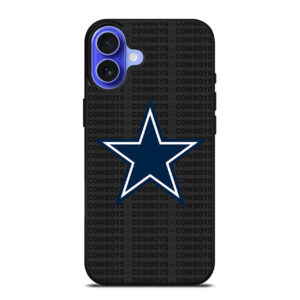 DALLAS COWBOYS FOOTBALL TEXT iPhone 16 Case Cover