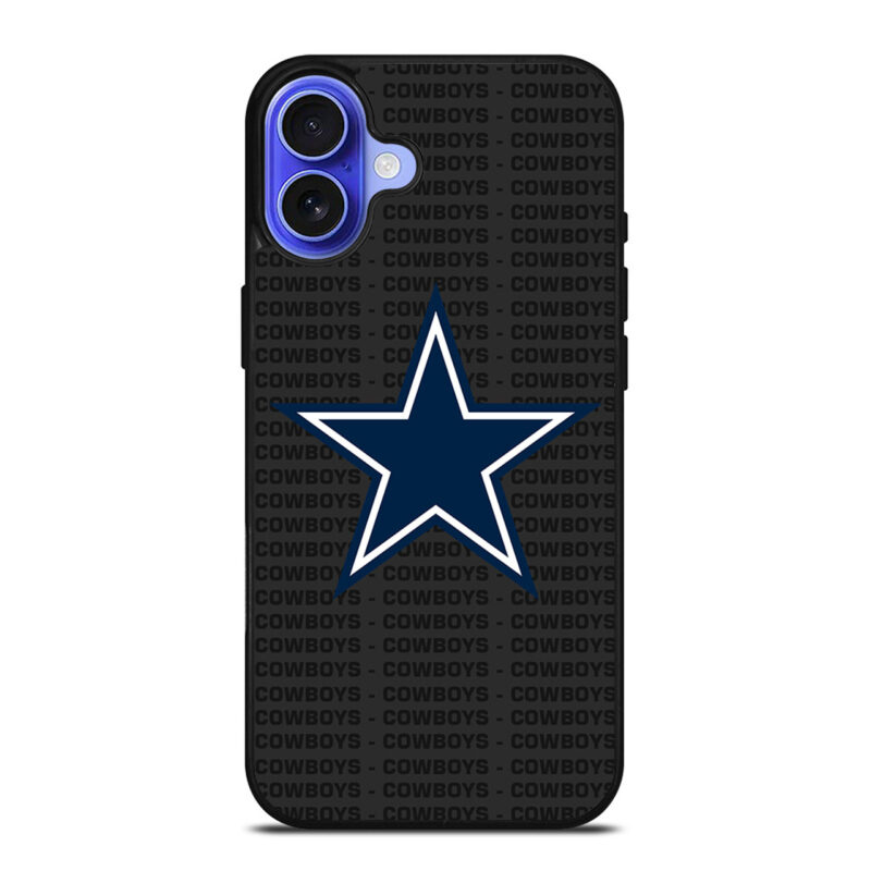 DALLAS COWBOYS FOOTBALL TEXT iPhone 16 Case Cover