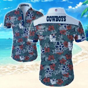 Dallas Cowboys Hawaiian Shirt Summer H08 Tropical Flower Slim Fit Body - Potatoke