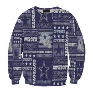 Dallas Cowboys Helmet Star Text Gift For Fan 3D Full Printing Sweatshirt
