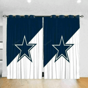 Dallas Cowboys Logo Blackout Window Curtain 2 For Living Room Bed Room