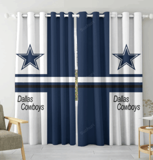Dallas Cowboys Logo Blackout Window Curtain For Living Room Bed Room G