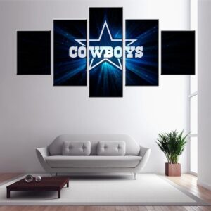 Dallas Cowboys Logo Poster Football – 5 Panel Canvas Art Wall Decor