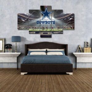 Dallas Cowboys Logo Stadium Sport – 5 Panel Canvas Art Wall Decor