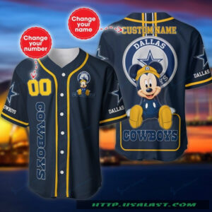 Dallas Cowboys Mickey Mouse Personalized Baseball Jersey Shirt - Hot Sale 2025