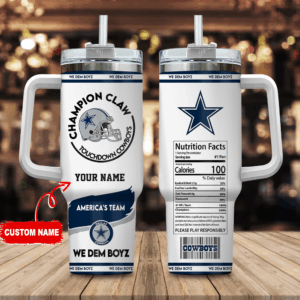 Dallas Cowboys NFL Champion Claw Custom Stanley Cup 40 oz 30 oz Tumbler With Handle | StormMerch