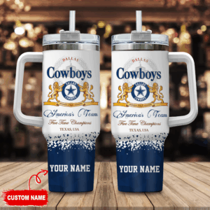 Dallas Cowboys NFL Champions Modelo Custom Stanley Cup 40 oz 30 oz Tumbler With Handle | StormMerch