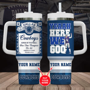 Dallas Cowboys NFL Custom Stanley Cup 40 oz 30 oz Tumbler With Handle | StormMerch