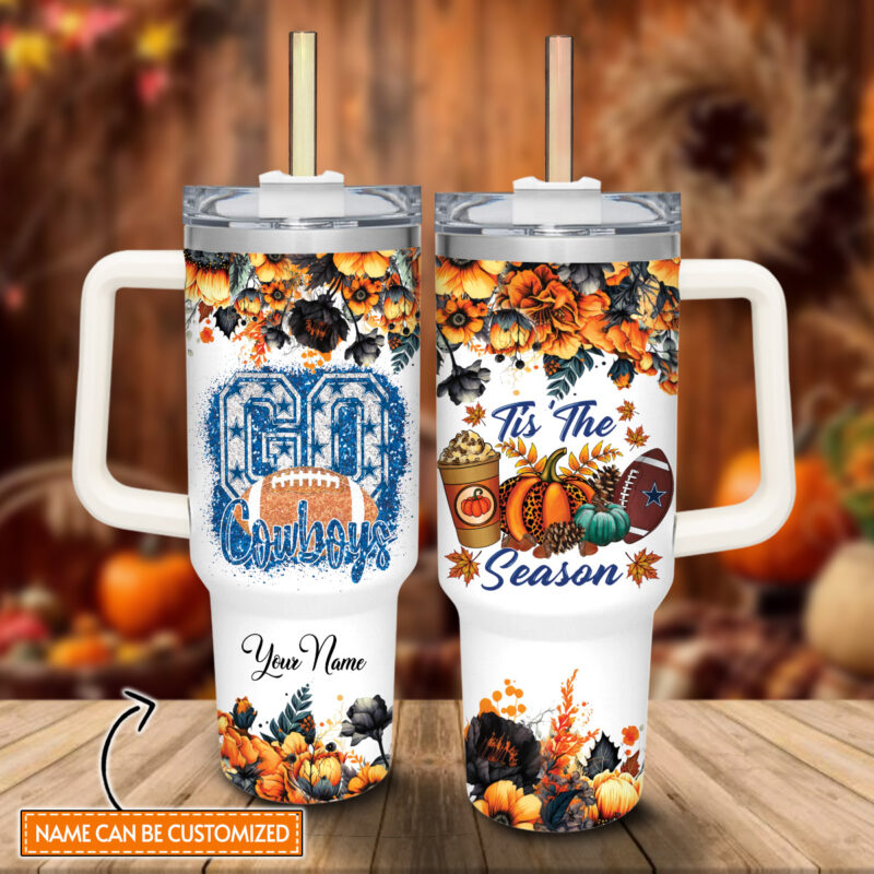 Dallas Cowboys NFL Custom Stanley Cup 40 oz 30 oz Tumbler With Handle | StormMerch