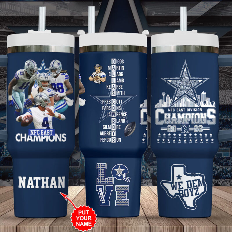Dallas Cowboys NFL Custom Stanley Cup 40 oz 30 oz Tumbler With Handle | StormMerch