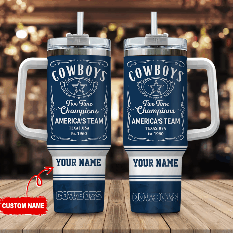 Dallas Cowboys NFL Custom Stanley Cup 40 oz 30 oz Tumbler With Handle | StormMerch