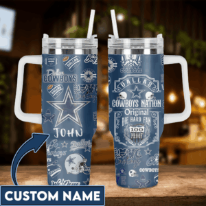 Dallas Cowboys NFL Custom Stanley Cup 40 oz 30 oz Tumbler With Handle | StormMerch