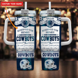 Dallas Cowboys NFL Custom Stanley Cup 40 oz 30 oz Tumbler With Handle | StormMerch