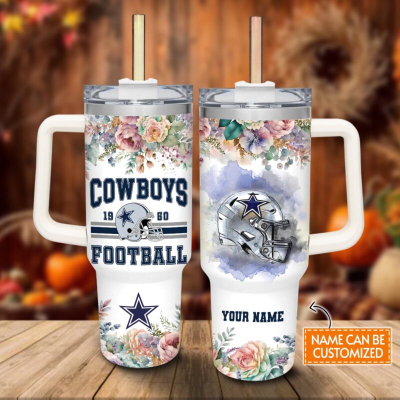 Dallas Cowboys NFL Custom Stanley Cup 40 oz 30 oz Tumbler With Handle | StormMerch