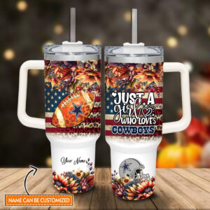 Dallas Cowboys NFL Custom Stanley Cup 40 oz 30 oz Tumbler With Handle | StormMerch