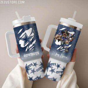 Dallas Cowboys NFL Glitter Custom Stanley Cup 40 oz 30 oz Tumbler With Handle | StormMerch