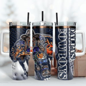 Dallas Cowboys NFL Mascot Custom Stanley Cup 40 oz 30 oz Tumbler With Handle | StormMerch