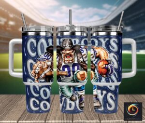 Dallas Cowboys NFL Mascot Custom Stanley Cup 40 oz 30 oz Tumbler With Handle | StormMerch
