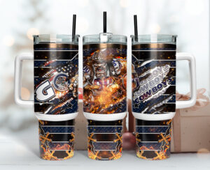 Dallas Cowboys NFL Mascot Custom Stanley Cup 40 oz 30 oz Tumbler With Handle | StormMerch