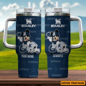Dallas Cowboys NFL Mickey Mouse Custom Stanley Cup 40 oz 30 oz Tumbler With Handle | StormMerch