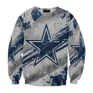 Dallas Cowboys Painting Gray White Star Gift For Fan 3D Full Printing Sweatshirt