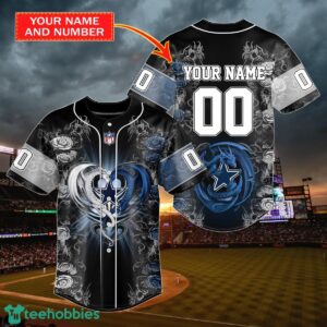 Dallas Cowboys Personalized Name & Number NFL Dragon Baseball Shirt Best Gift Fans