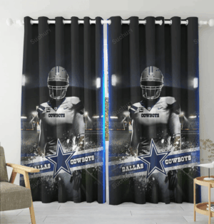 Dallas Cowboys Player Stadium Blackout Window Curtain 2 Panels For Liv