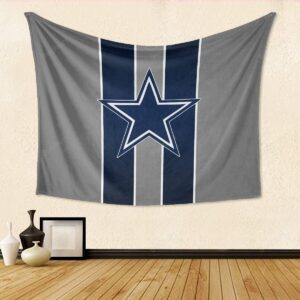 Dallas Cowboys Star Striped Gray Gift For Fan 3D Full Printing Tapestr