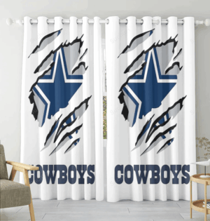 Dallas Cowboys Tear Star Blackout Window Curtain 2 Panels For Living R