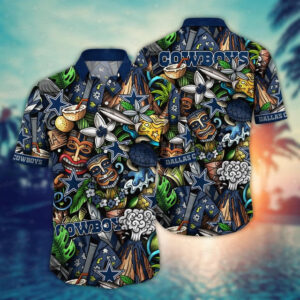 Dallas Cowboys Tiki Tropics Hawaiian Shirt - TeeAloha