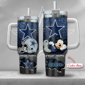 NFL Dallas Cowboys Mickey Mouse Custom Stanley Cup 40 oz 30 oz Tumbler With Handle | StormMerch