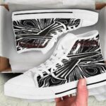 Atlanta Falcons Abstract Black and White High Top Shoes