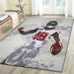 Atlanta Falcons Logo Area Rug, Football Team Living Room Bedroom Carpet, Man Cave Floor Mat