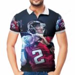 Atlanta Falcons Matt Ryan 2 v2 3D All Over Print Polo Shirt