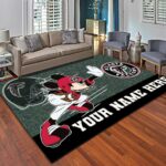 Atlanta Falcons & Mickey Personalized Area Rugs, Living Room Carpet – Customized Floor Mat Home Decor