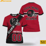 Atlanta Falcons Nfl 3D All Over Printed T Shirts Custom Name And Number Shirts For Cool Fans