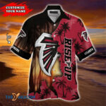 Atlanta Falcons Nfl Team Gift For Fan Personalized Custom Name Short Sleeve Hawaiian Shirt