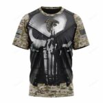 Atlanta Falcons T-Shirt Camo Custom Name & Number 4464