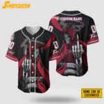 NFL Atlanta Falcons Baseball Jersey 3D Personalized Skull Show Your Team Pride